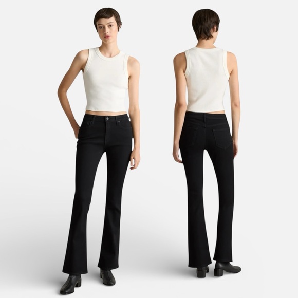 Quince Denim - QUINCE Luna Stretch Flare Black Women’s Jeans | Size  27 / 30‎